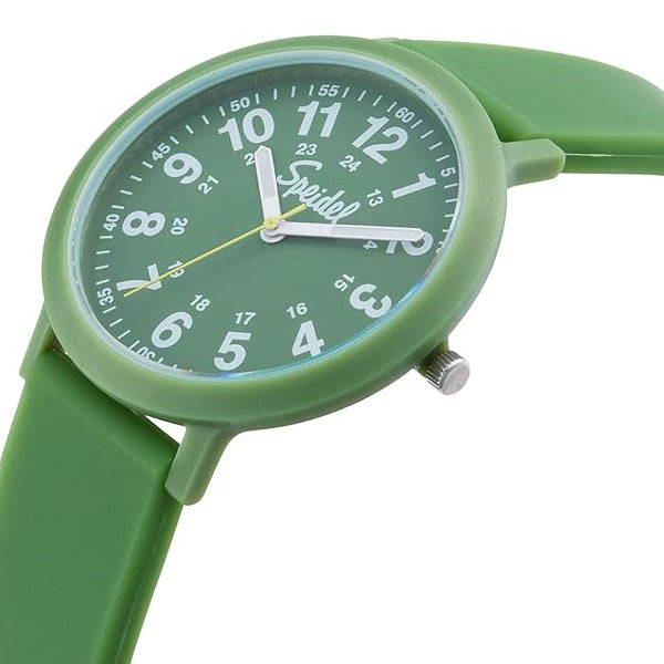 Speidel Recyclable Easy Reader Watch with Fashion Silicone Avocado Strap