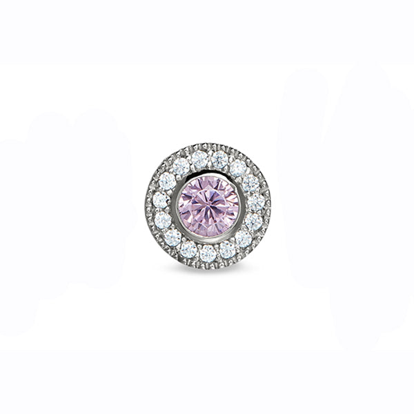 Kelly Waters Sterling Silver Pendant Charm Featuring a Simulated October Birthstone