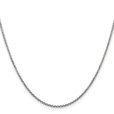 14K White Gold 1.45mm Diamond-Cut Cable Chain 18"