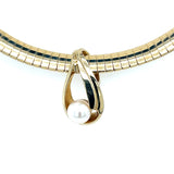 "Pacific" 10K Yellow Gold 6.5mm Pearl Slide Estate