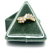 "Panama" 14K Yellow Gold 1.0 Carat Total Weight Overlapping Diamond Anniversary/Fashion Ring Estate OBH225TZ