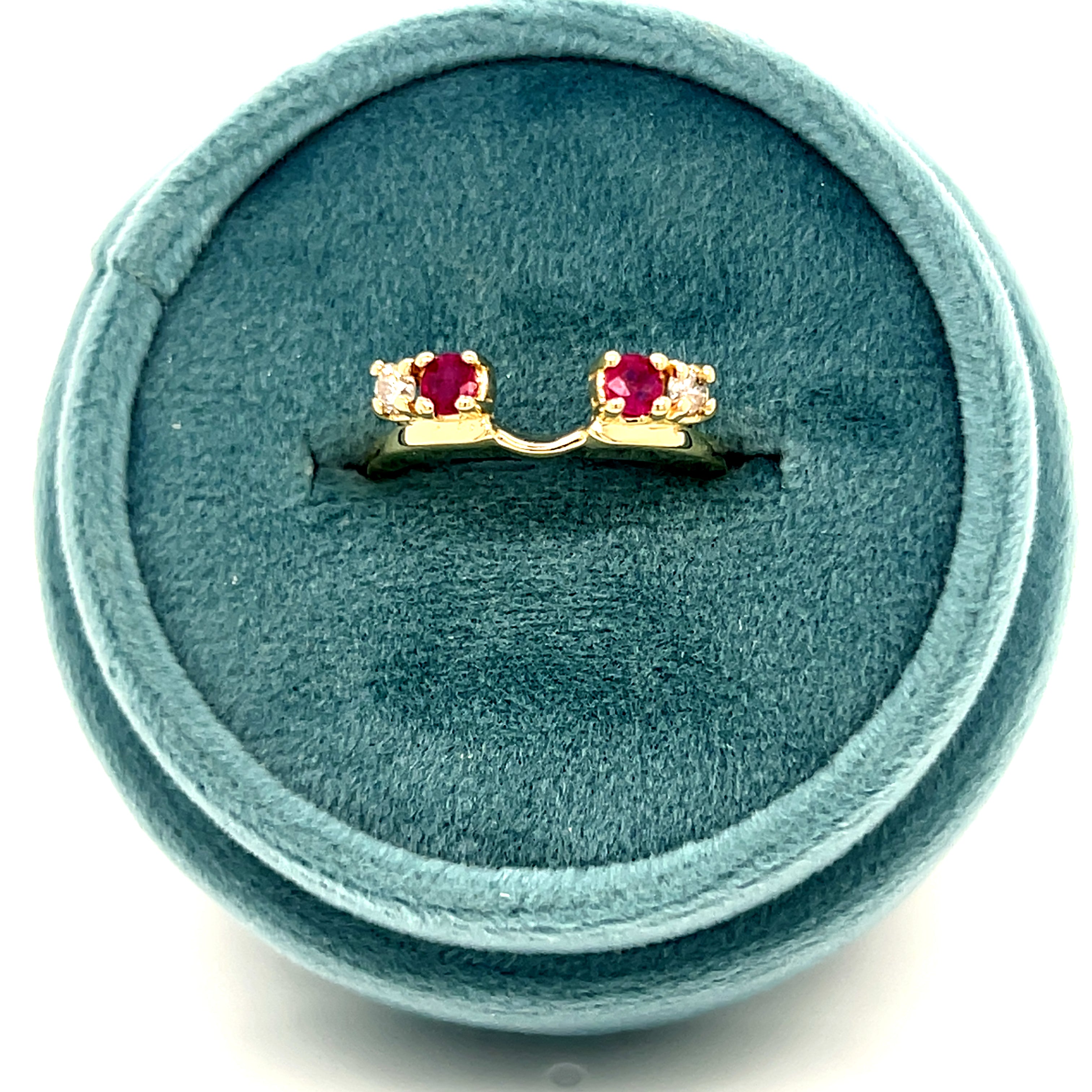 "Patsy" 14K Yellow Gold 4-Stone (0.41 Total Gem Weight) Wrap Enhancer Ring Estate 3HYPQ25