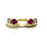 "Patsy" 14K Yellow Gold 4-Stone (0.41 Total Gem Weight) Wrap Enhancer Ring Estate 3HYPQ25