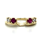 "Patsy" 14K Yellow Gold 4-Stone (0.41 Total Gem Weight) Wrap Enhancer Ring Estate 3HYPQ25