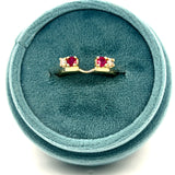 "Patsy" 14K Yellow Gold 4-Stone (0.41 Total Gem Weight) Wrap Enhancer Ring Estate 3HYPQ25