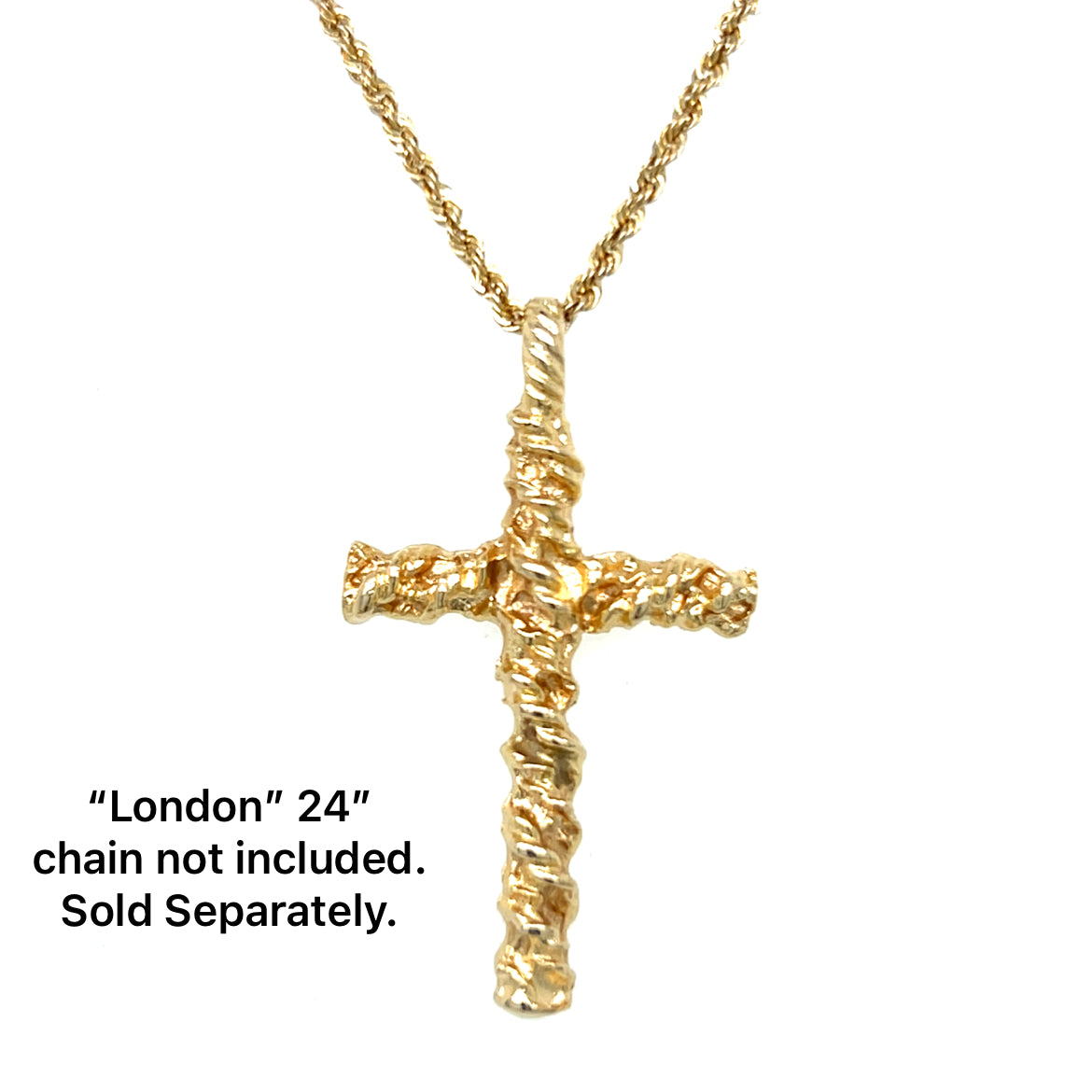 "Peter" 14K Yellow Gold Men's Cross 3.5g 32x20mm Estate