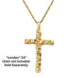 "Peter" 14K Yellow Gold Men's Cross 3.5g 32x20mm Estate