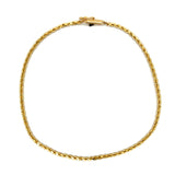 "Henrietta" 14KY 2mm 3.5g Rope Anklet 9" Estate SXLTY423