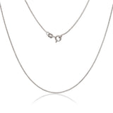 Sterling Silver Rhodium Plated Diamond Cut Snake Chain 18"
