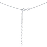 Silver Rhodium Plated 1.4mm Diamond-Cut Chain 14+