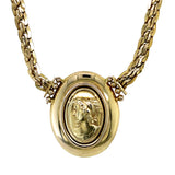 "Rebecca" 14K Yellow Gold 11.4g Vintage Cameo Necklace Estate