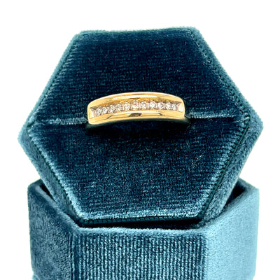 "Bronco" Men's 14K Yellow Gold 4.5g 0.17CTW Diamond Band 6mm Estate