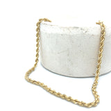 "Rock" 14K Yellow Gold 24" 3mm 21g Solid Rope Chain Estate