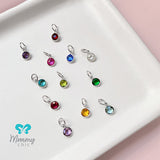Sterling Silver January Birthstone Coin Charm Mommy Chic