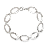 Sterling Silver Open Oval Link Bracelet 8"