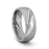 Men's 8mm Damascus Steel Wedding Band Size 12