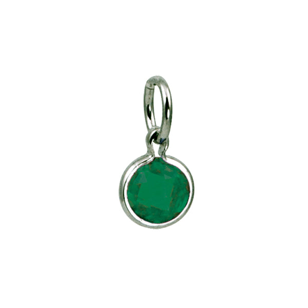 Sterling Silver May Birthstone Coin Charm Mommy Chic Collection