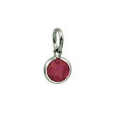 Sterling Silver July Birthstone Coin Charm Mommy Chic Collection