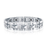 Men's Magnetic Tungsten Cubic Zirconia Bracelet 8.5"