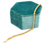 "Sarah" 14K Yellow Gold 2.4mm Rope Bracelet 3.5g Estate