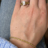 "Sarah" 14K Yellow Gold 2.4mm Rope Bracelet 3.5g Estate