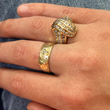 "Serena" 14K Yellow Gold ~1.50 Carat Total Weight Diamond Anniversary Ring Estate