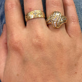 "Serena" 14K Yellow Gold ~1.50 Carat Total Weight Diamond Anniversary Ring Estate