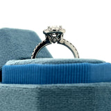 "Sierra" 18K White Gold 1.50 Carat Total Weight (1.00CT Pear-Shaped Center) Diamond Engagement Ring Estate