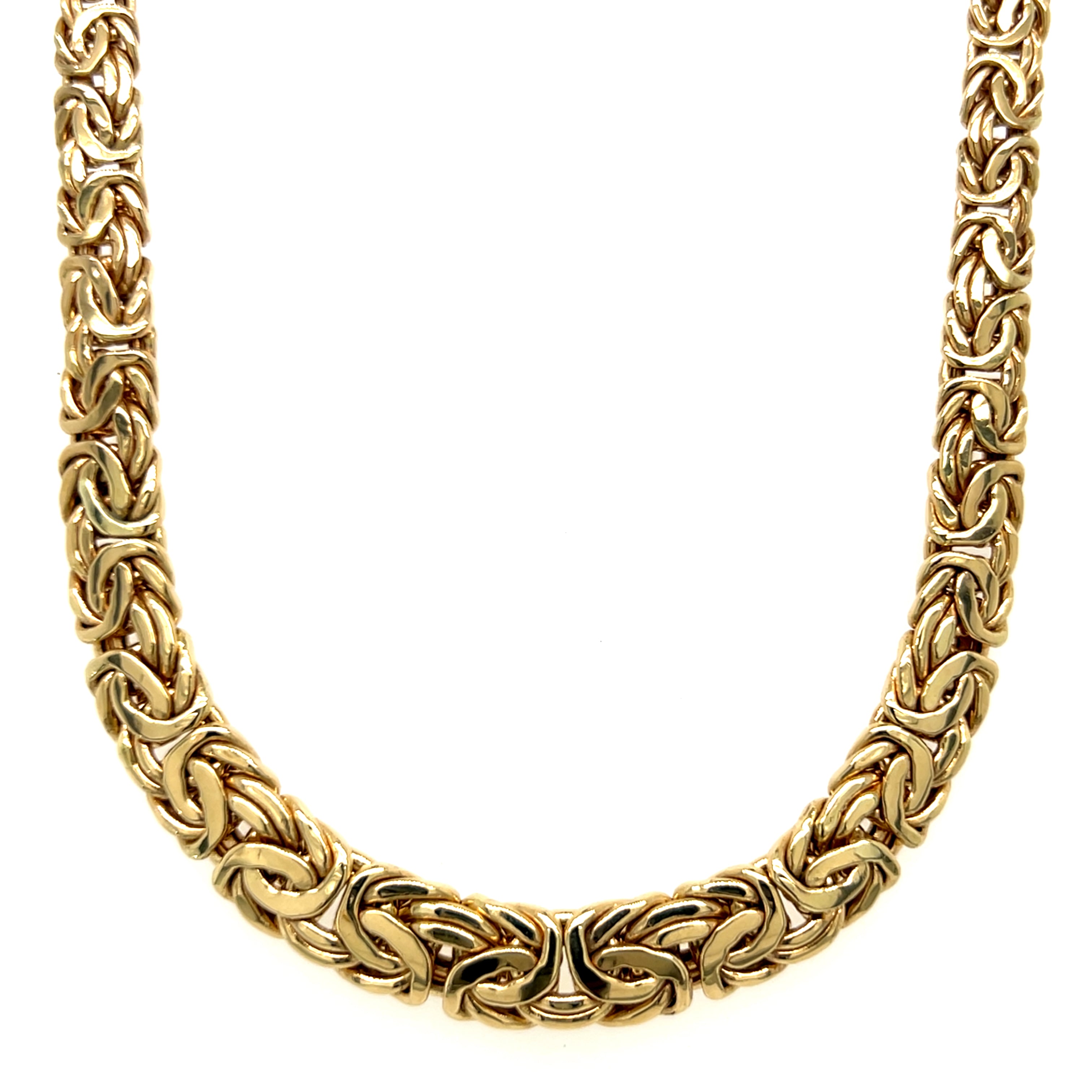 "Simaya" 14KY 21g Graduated Byzantine Chain Necklace 19" Estate