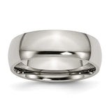Men’s Chisel 7mm Titanium Half Round Wedding Band Size 13.5