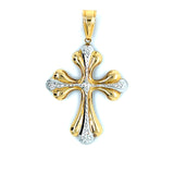 "Beulah" 14K White and Yellow Gold 2.4gram Cross Pendant a part of our Estate collection