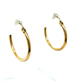 "Tallie" 10K Yellow Gold 2X24mm Hoop Earrings Estate
