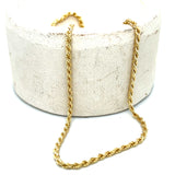 "Teal" 14K Yellow Gold 2.3mm 16.5g Rope Chain 30" Estate