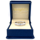 "Travis" Men's 14K White Gold 6mm 6.5g 0.5 Carat Total Weight (10) Diamond Wedding Band Estate