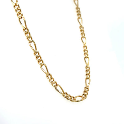 Forever Gold Yellow Gold 4mm Figaro Chain 24"