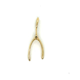 "Wishbone" 14K Yellow Gold 0.8g Wishbone Charm Estate PAYR225