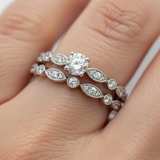 White Gold Brilliant Round Diamond Wedding Set