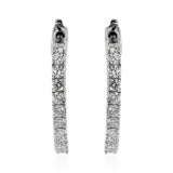 Sterling Silver Lab Grown Diamond Hoop Earrings