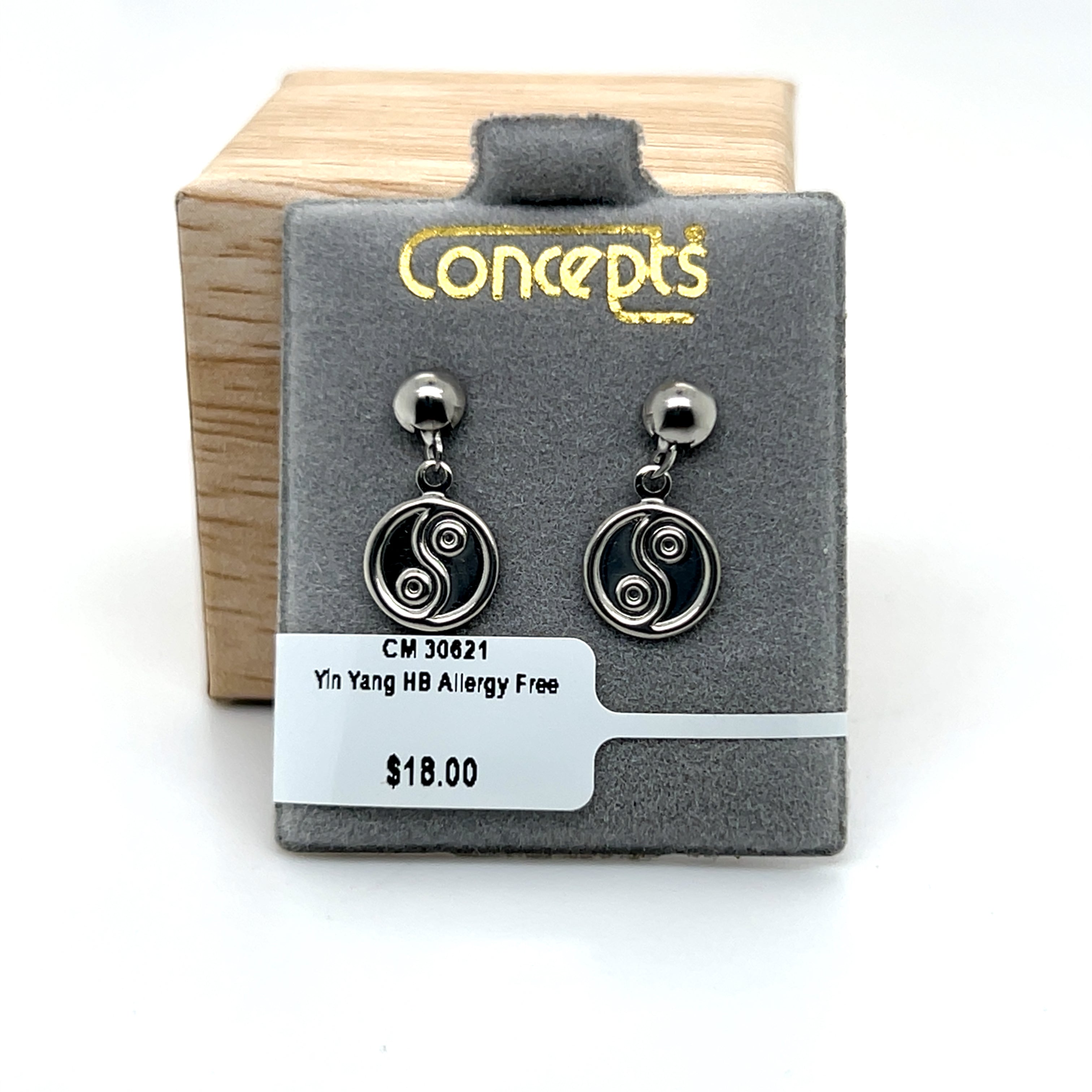 Yin Yang Allergy Free Earrings
