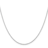 Silver Rhodium-Plated 1.25mm Adjustable Cable Chain – 16" to 18"