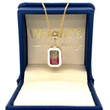 Canvas of Vines – Custom Tourmaline and Enamel Pendant Custom Wright's Jewelry Signature Design by Jennifer Beatty