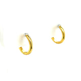 Silver Gold Plated Huggie Hoop Earrings