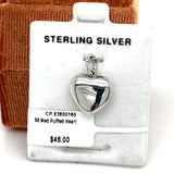 Silver Medium Puffed Heart Charm