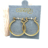 Concepts Gold-Tone Medium EC Hoop Allergy Free Earrings