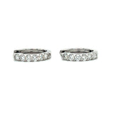 Silver 0.50 Carat Total Weight Lab Grown Diamond Hoop Huggie Earrings