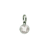 Silver April Birthstone Coin Charm from Mommy Chic