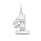 Silver #1 Mom Charm