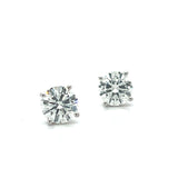 14KW G-H SI3 1CTW 4 Prong Diamond Stud Earrings