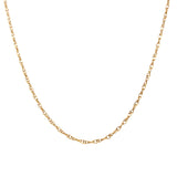 14K Yellow Gold Plain Gold Chain 18"