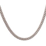 Men's Titanium Flat Clasp Miami Cuban Chain Necklace